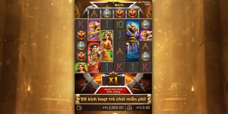 Tạo hình chiến binh thần thoại trong game quay hũ đổi thưởng
